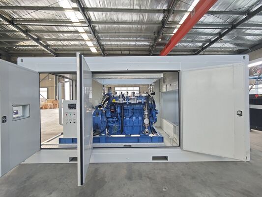Bom preço. Conjunto Gerador Silencioso ao Ar Livre Containerizado à Prova de Chuva e Isolado Acusticamente com Motor Yuchai de 400KW para Biomassa e Gás Natural on-line